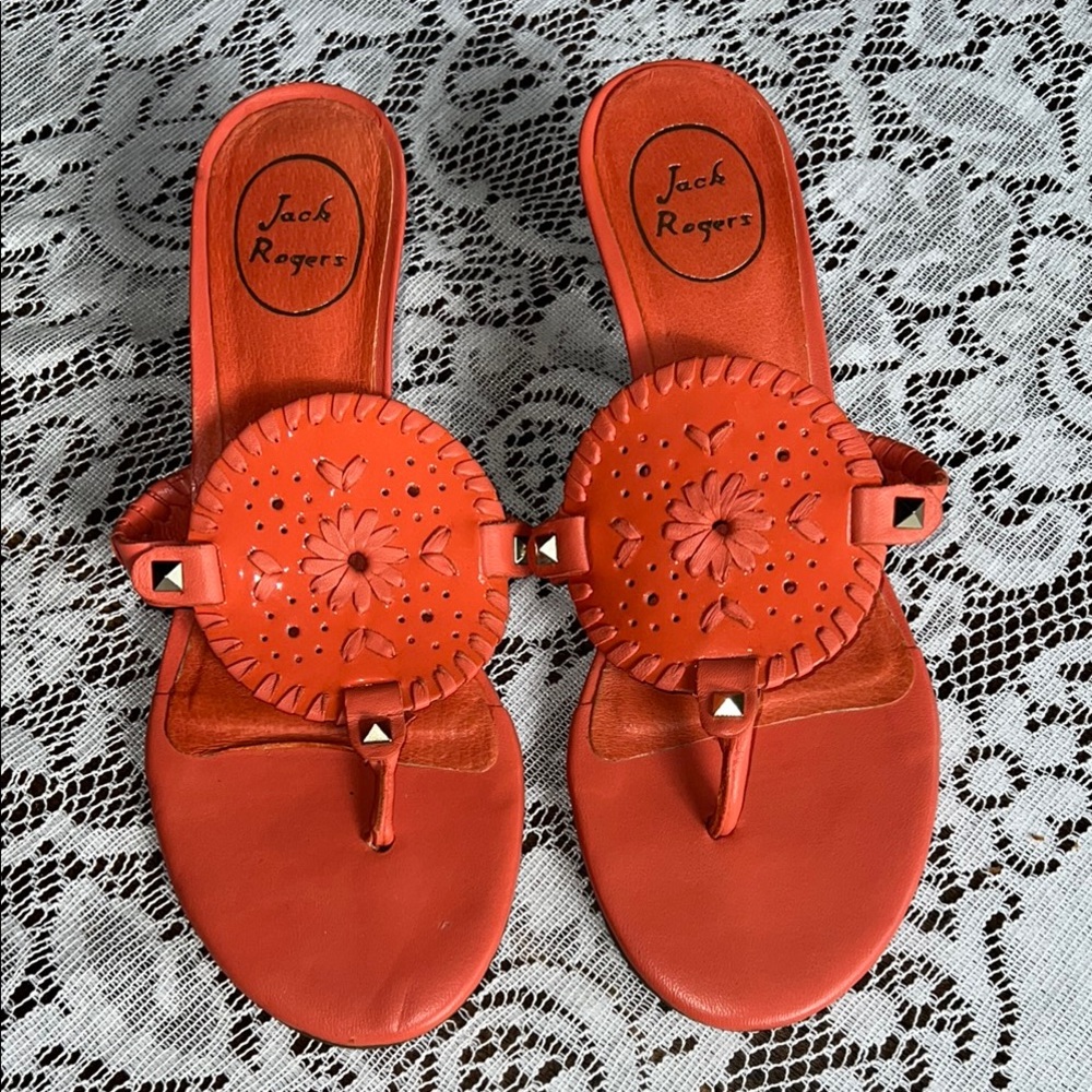 Jack Rogers Devyn Sandals in orange size 9